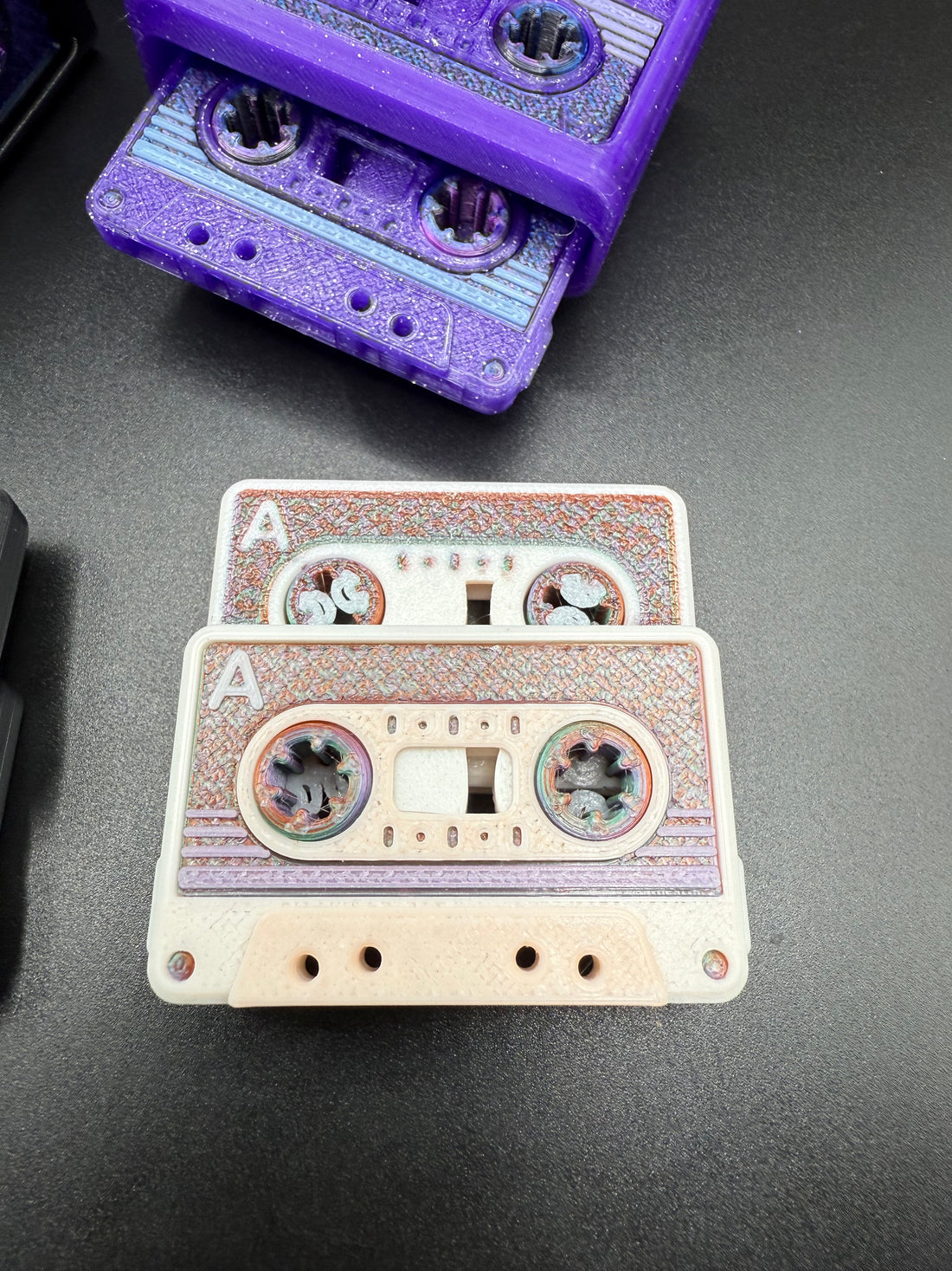 Cassette Magnetic Slider Fidget - Retro Tape-Style Toy with Optional Carry Case | Custom 3D Printed Slider
