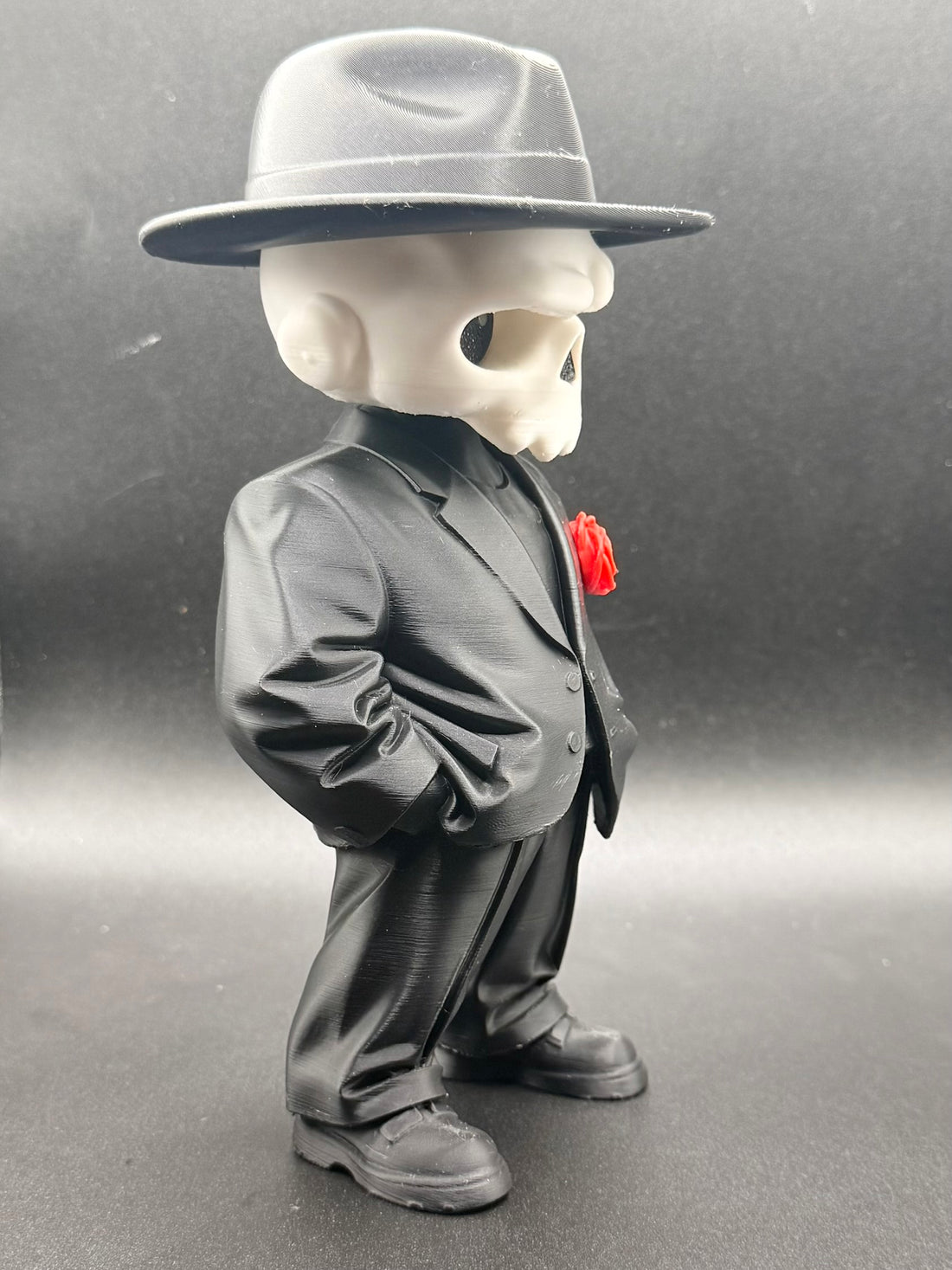 Godfather Zkull Figure | Mini Skull Collectible | Gothic Desk Decor | Limited Colourway Skull