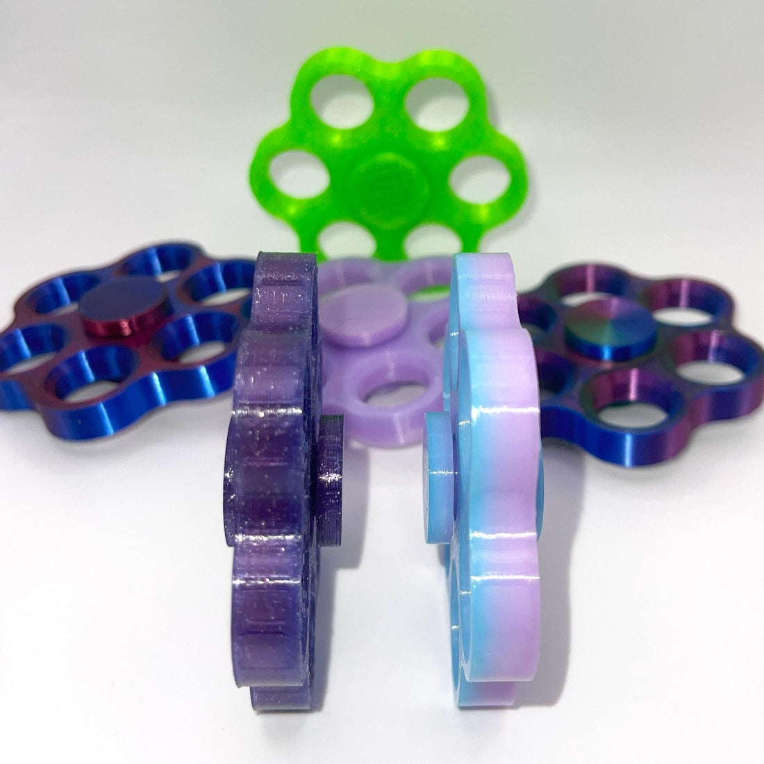 Revolver-Style Fidget Spinner | Gunmetal Gear Fidget Toy | Unique Desk Gadget