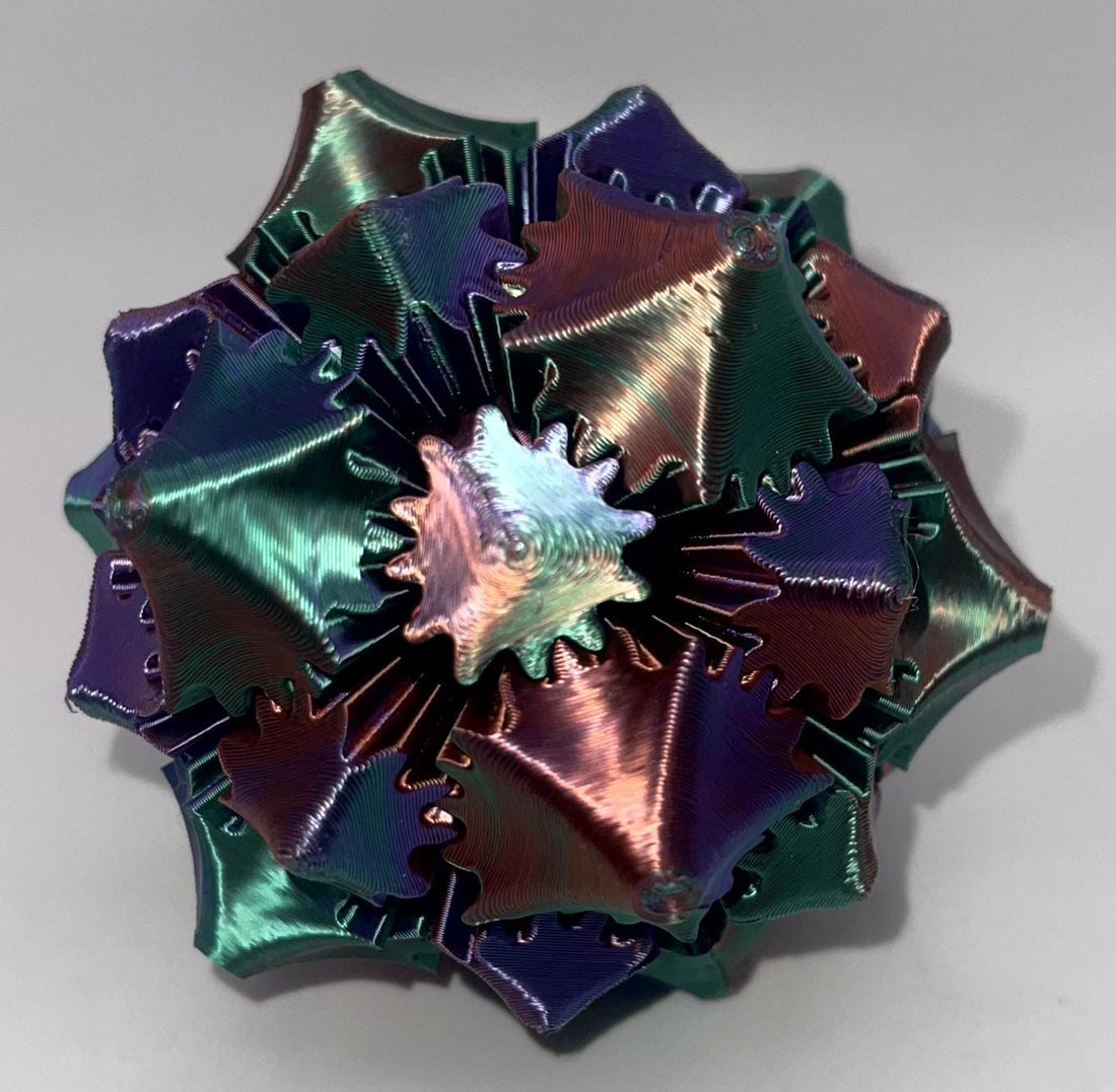 Cosmic Gear Star Fidget – 3D Printed Shape-Shifting Rotating Star Toy