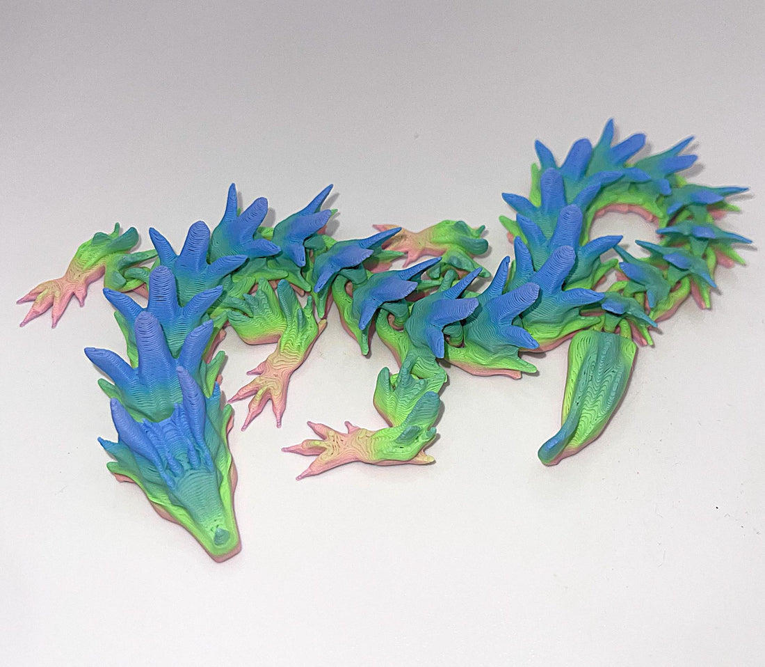 Articulated Bone Dragon – Flexi Skeleton Dragon 3D Printed Collectible