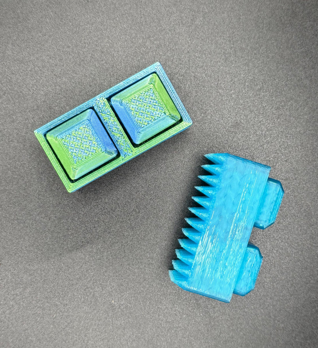 3D Printed Double Clicker Palm Pain Stim – Tactile Buttons & Textured Grip