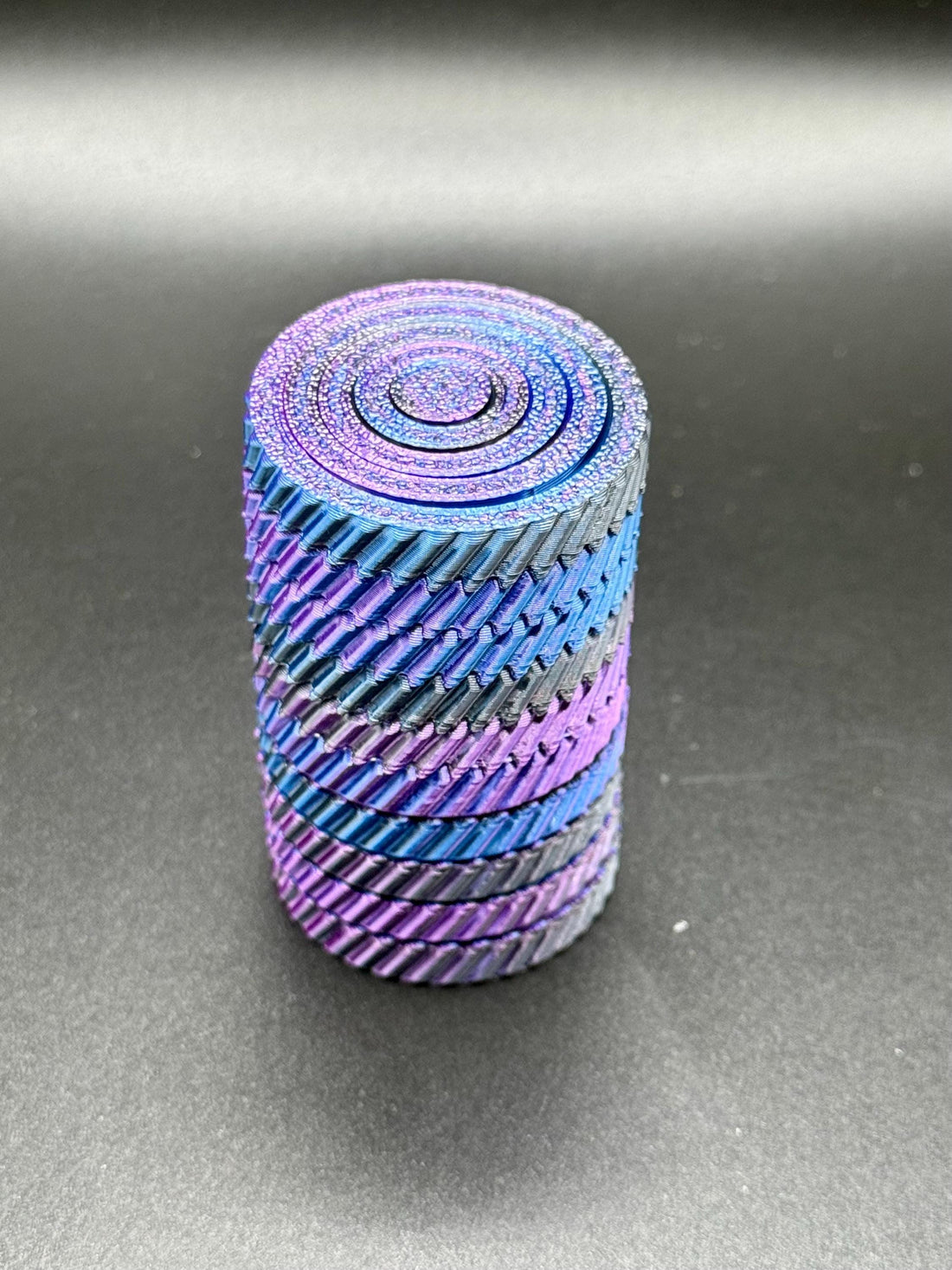 3D Printed Spinning Ring Stack Fidget Toy – 10 Independent Discs, Stress Relief Desk Gadget, Colourful Hand Spinner